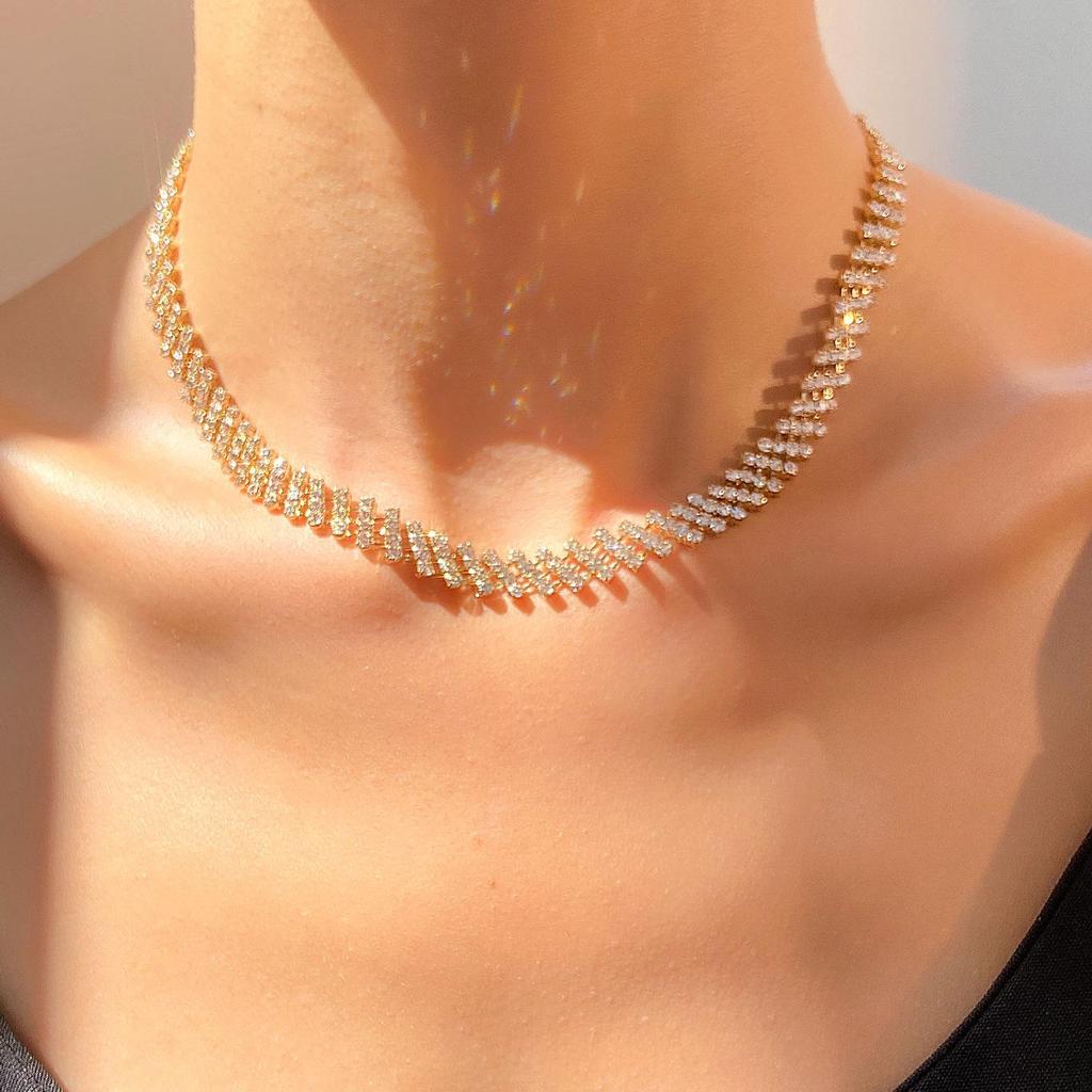 Luxury Teardrop Necklace & Earrings Set: Bridal & Evening Diamond Jewelry