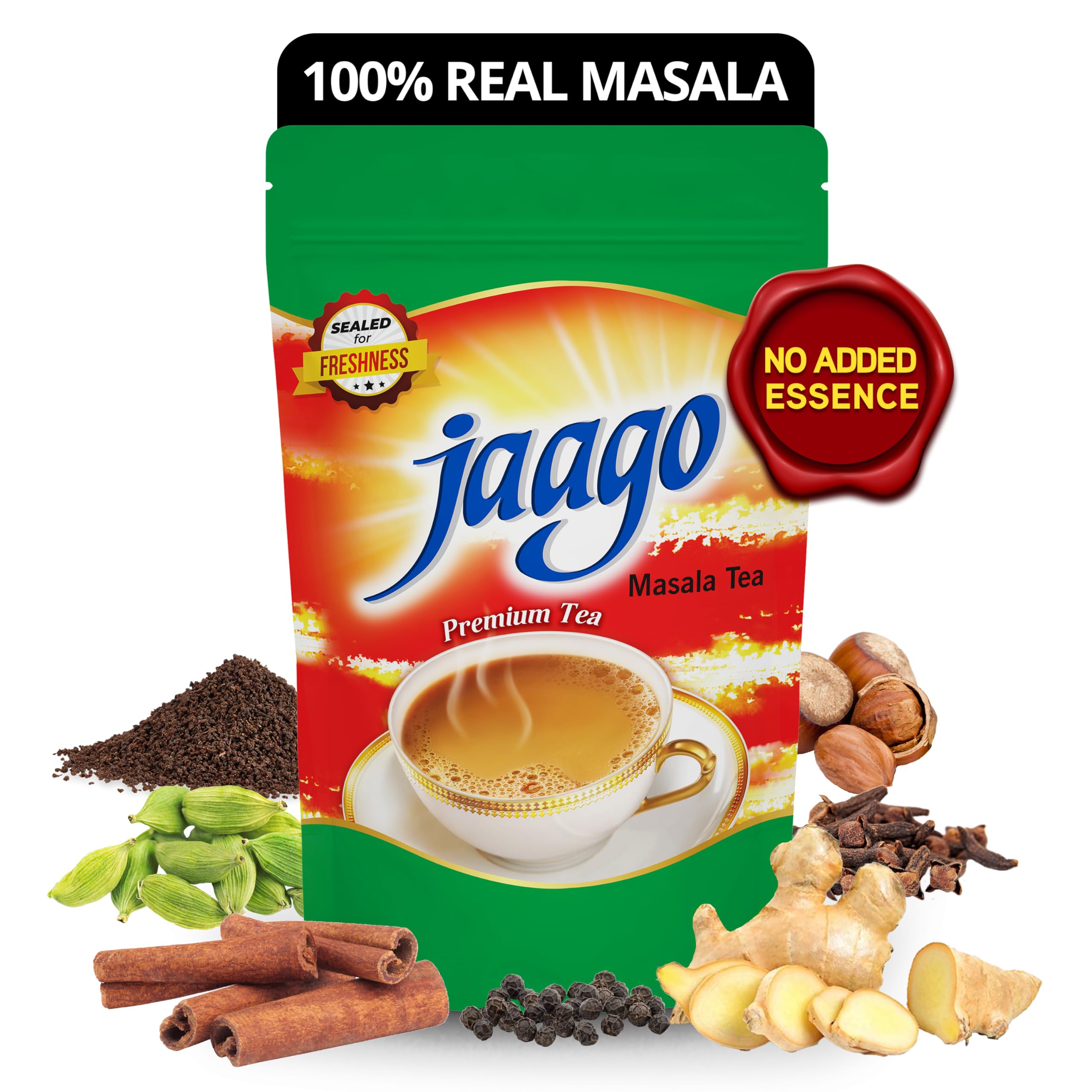 

Jaago Masala Tea, 1 kg | Real Spices Only | Masala Chai | No Added Essence | Benefits of Real Herbs & Spices