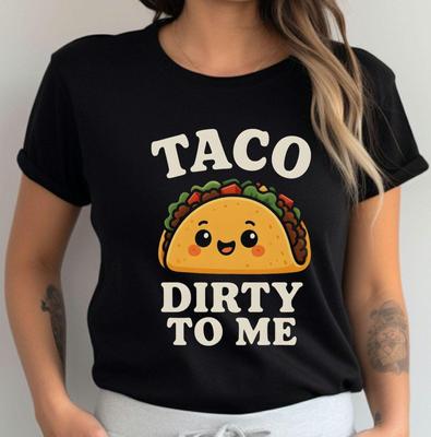 Funny Taco Graphic Crewneck Shirt: Mexican Foodie Gift