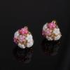Vintage Cute Romantic Exquisite Flower Earrings Women's Elegant Temperament High-end Luxury Trendy Zircon Accessories