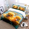 Cutest Duckling Trio Decor Bedding Set with 1 Duvet Cover 2 Pillowcases Single Double King Queen Gift
