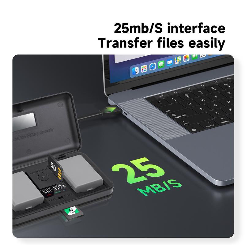 LCD Smart Charger Case Multi-function Battery Storage Box for Canon LP-E5 E6 E8 E10 E12 E17 NB-2L 7L 10L BP-511 Camera Battery