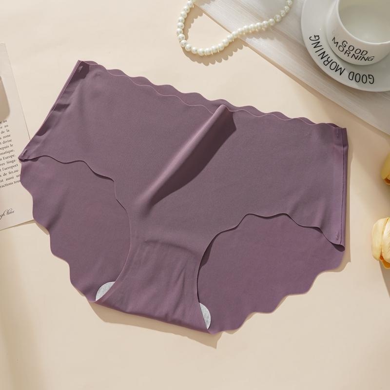 

Бесшовное нижнее белье Ice Silk для женщин, тонкие, быстросохнущие, из чистого хлопка, розового цвета, женские трусики больших размеров XL фиолетовый