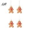 Durable Resin Holiday Ornaments 4 Pcs Gingerbread Christmas Ornaments Candy Cane Tree Lollipop Tree Decorations Man Xmas Hanging Decoration