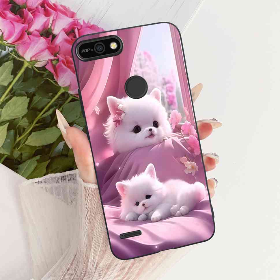For Tecno Pop 2 F B1c Case Cartoon Lion Butterfly Silicone TPU Black Cover For Tecno Pop 2F POP 2F 5.45" Phone Cases Coque