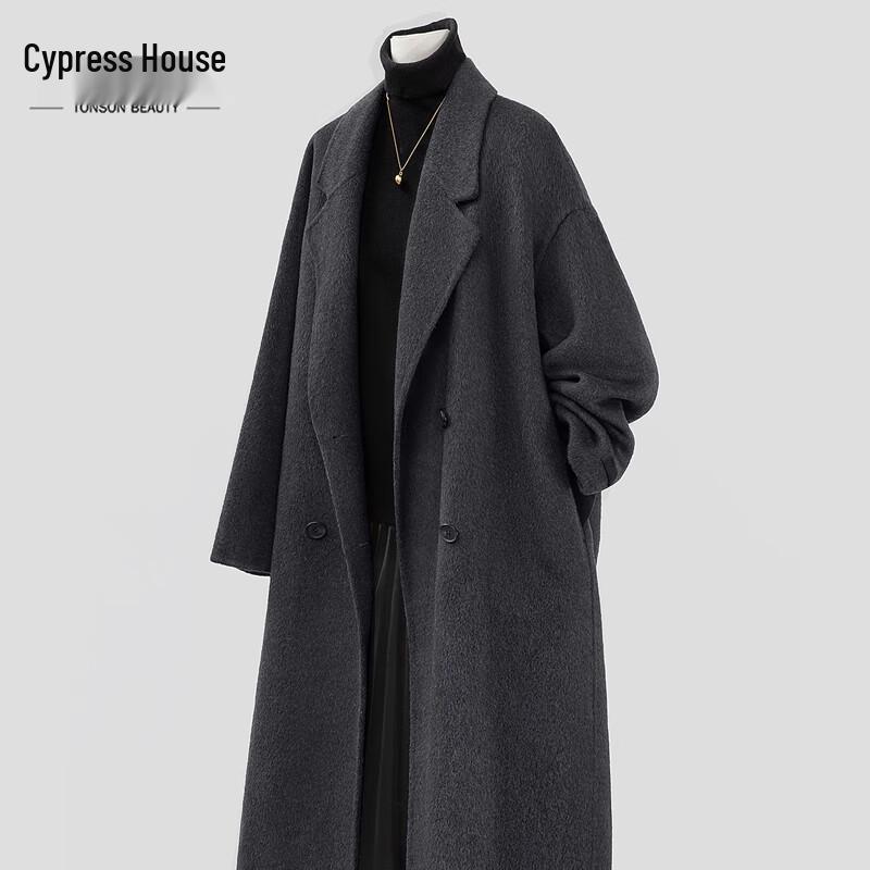 

Women s Korean Style Wool Blend Loose Mid-Length Coat M