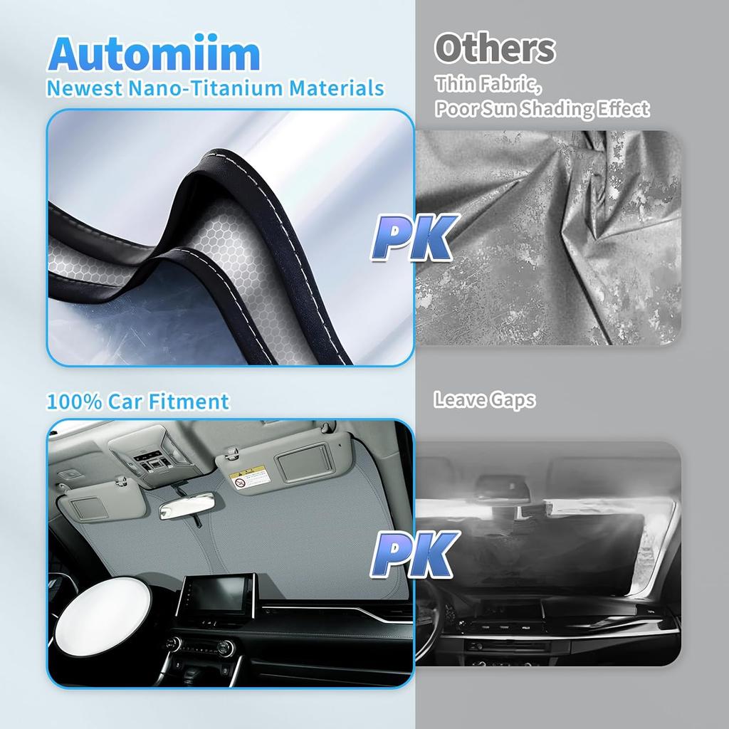 Windshield Sun Shade For Subaru Forester -2025 — Upgraded Nano Materials Front Window Shade Cover For Forester 2025 Accessories, Foldable