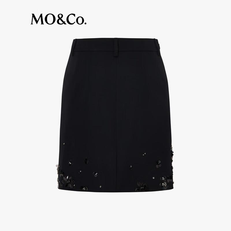 MO&Co. Women's Wool Blend H-Line Short Skirt