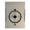 Set Of 3 Black Versacem Time Metal Wall Clock 50*75, Modern Decorative Metal Wall Clock