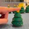 3D Printed Christmas Tree Keychain: Cute Holiday Stress Relief Ornament for Office & Desktop