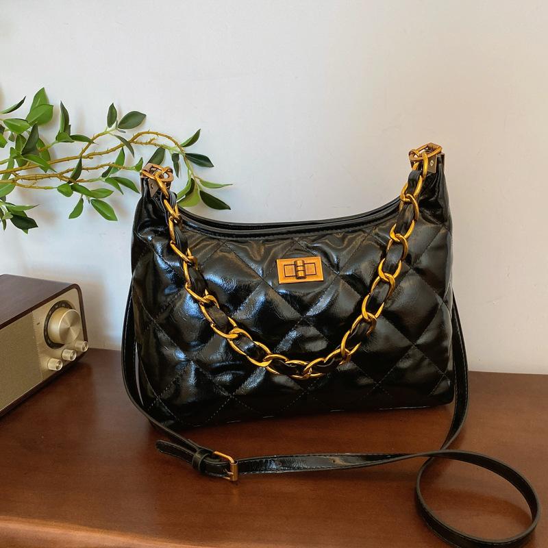 Autumn New Fashion Embroidered Thread Chain Underarm Bag Versatile Single Shoulder Diagonal Span Trendy Women's Bag