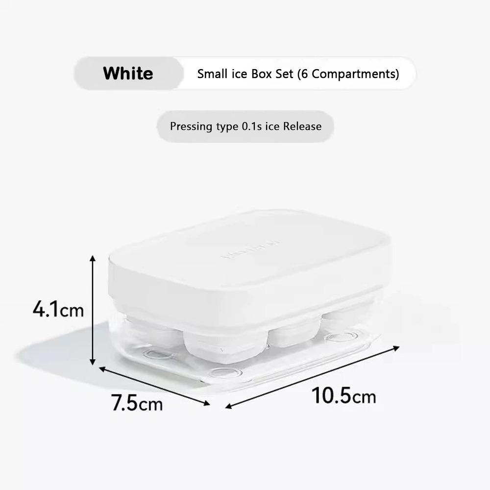 Fashion 6Grid Ice Tray Mold Food Grade Silicone Easy Release Press Ice Cube Press Type DIY Ice Maker Ice Cube Tray