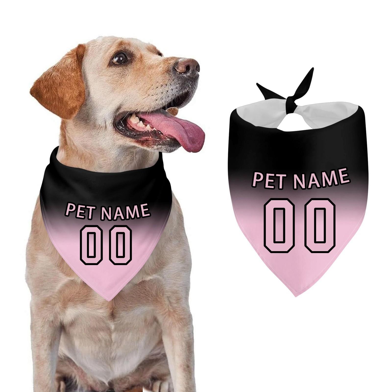 

Персонализированная бандана для собаки с именем и номером, на заказ, бандана для питомца, шарф для щенка, маленькой, средней собаки, кошки One Size