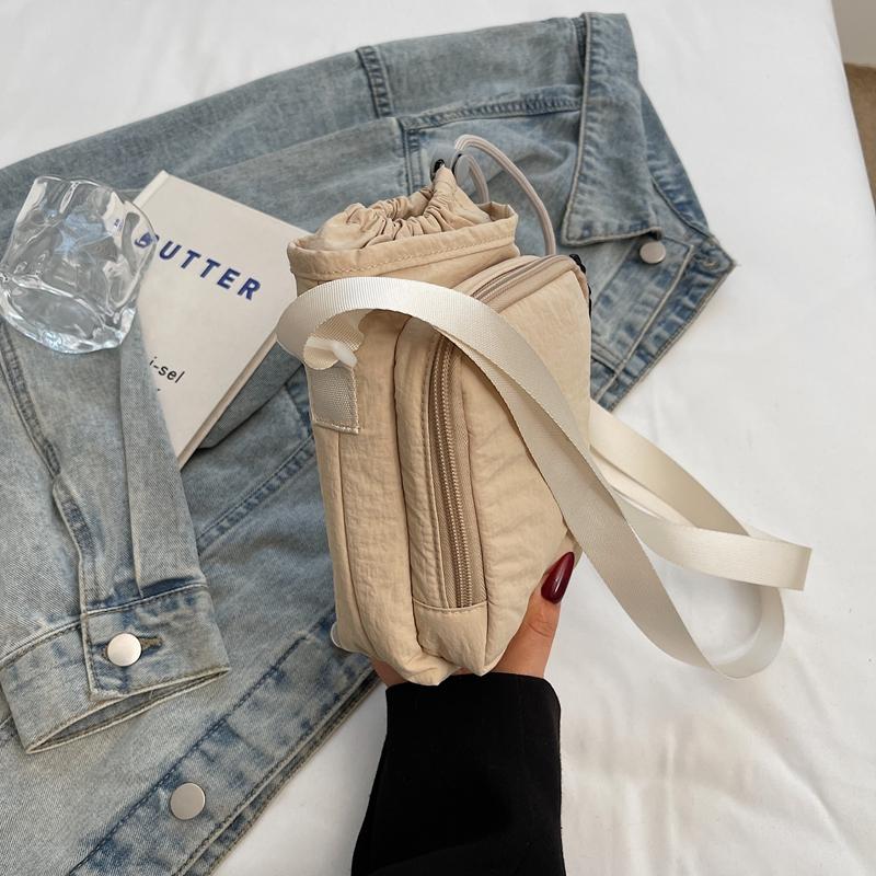 Drawstring Small Square Bag Women's Crossbody Bag Mobile Phone Bag