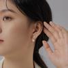 Klassisch vielseitig Ganzkörper S925 Silber Zwei Tragemöglichkeiten Natürliche Süßwasserperlen Ohrstecker Einfaches Temperament Kalt Vielseitig Ohrstecker Trend