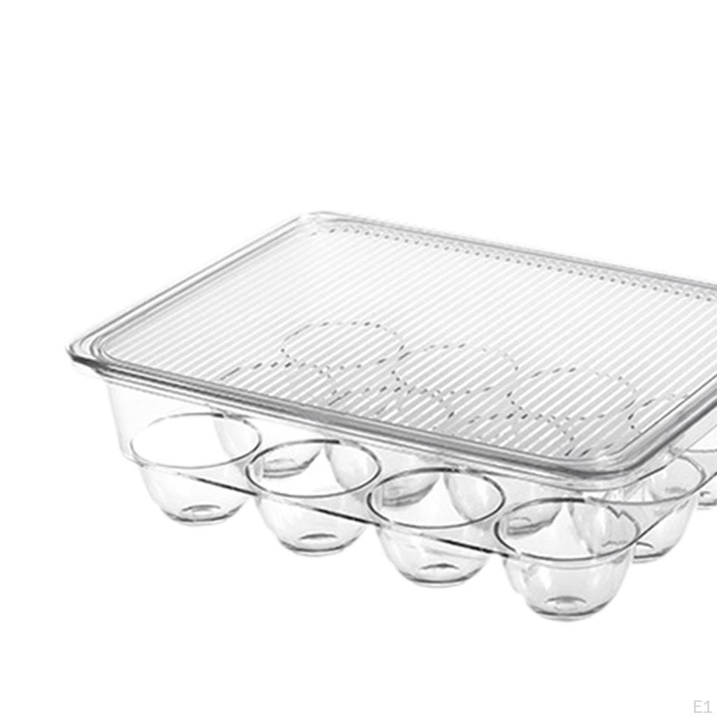 Clear Egg Holder Refrigerator Storage Container Crate Bin Sturdy Accessory for Kitchen Versatile