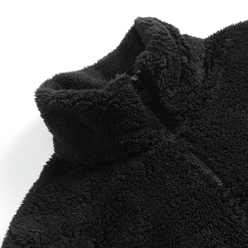 Japanese Style Women's Long Fleece Zip-Up Jacket, Long Sleeve Outerwear, 2024 Autumn/Winter Collection.