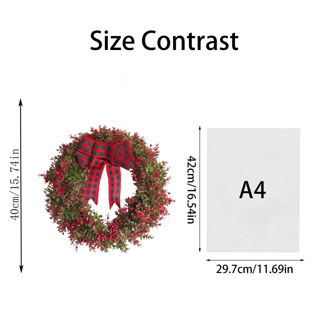 Christmas Simulation Green Plant Money Leaf Wreath Vine Ring Home Window Door Hanging Decoration 40cm