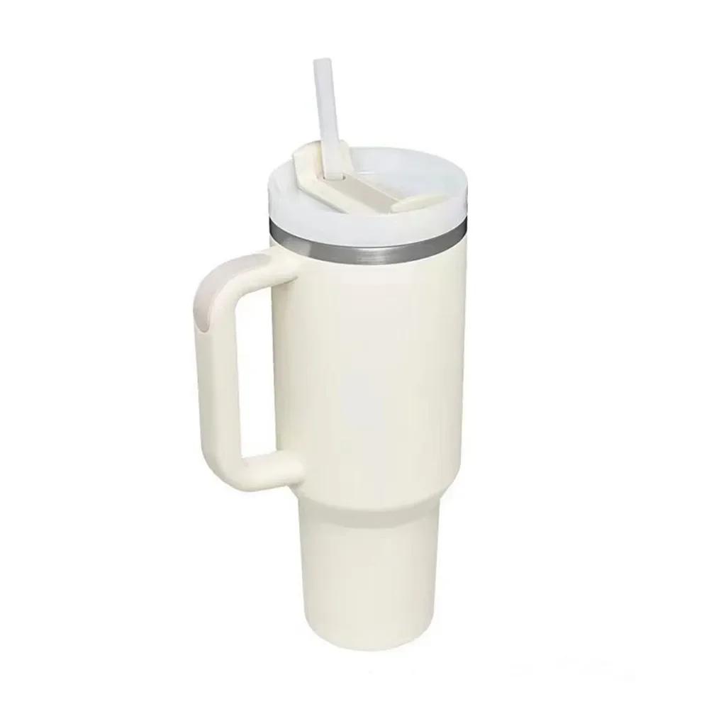 40 Oz Tumbler with Handle Lid Straw 40oz Stainless Steel Water Bottle Vacuum Thermos Cup Travel Thermal Coffee Mug for Stanleys