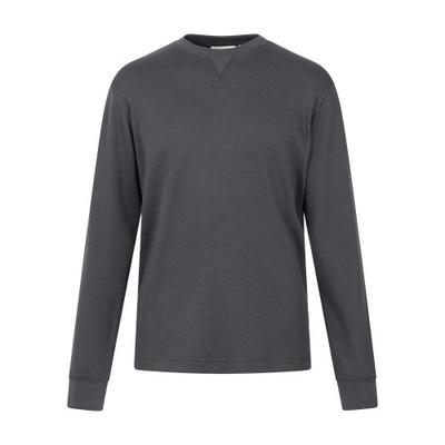 Mens Tillsbury Textured Waffle Crew Neck Long-Sleeved Sweatshirt