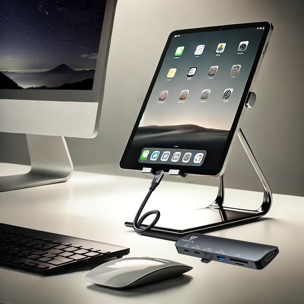 Blackohm Hub USB C USBHUB Hub Sortie HDMI Communication de données PD100W Charge rapide 5 Gbps Lecteur de carte SD Lecteur de carte MicroSD Carte Compatible avec