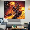 FILM GGothic Totenkopf RRider Wandteppich Dekoration Schlafzimmer Wohnheim Hintergrundtuch Ferienhaus Party Wohnzimmer Clubtuch