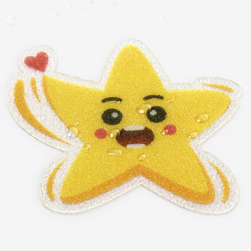 10pcs Cartoon Pattern Bathroom Bathtub None Slip Stickers Staircase Floor EPDM Mat Kids Room Self-adhesive Anti-skid Sticker