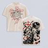 Soul Eater Death the Kid T-Shirt Anime Aufdruck Vintage Gewaschen Übergroßes T-Shirt Sommer Kurzarm Kleidung