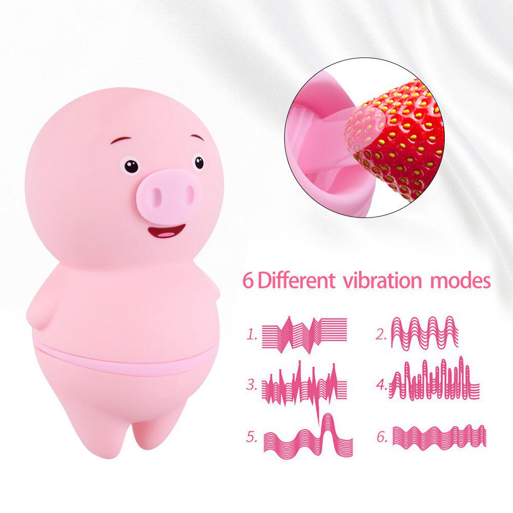 6-trinns vibrator brystvorte klitstimulator myk tunge moro gris voksen leketøy slikker katt kvinnelig onaner sexleketøy kvinne