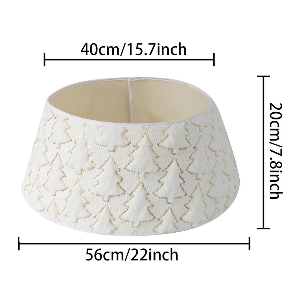 Plush Christmas Tree Shape Collar Christmas Decor Craft Ornament Holiday Prop Accessory Indoor Home Christmas Party Decorations