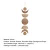Space-saving Wall Hanging with Lanyard Wood Nordic Style Moon Phase Ceiling Ornament Home Decoration