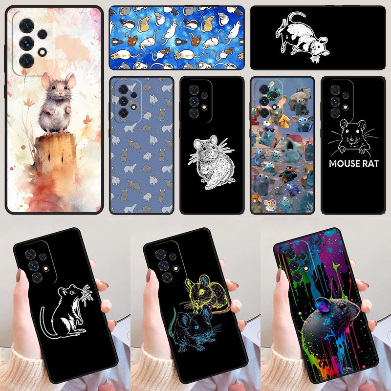 Mouse Rat phone case For Samsung Galaxy A42 A31 A40 A51 A71 A32 A80 A91 A52 A72 A73 A20e A21S A50 A70 A11 A12 Cover