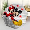 Mickey, Minnie Themed Automatic Opening and Closing Umbrella, Brightly Colored 8-rib Portable Umbrella, Suitable for Men and Women, A Perfect Gift for