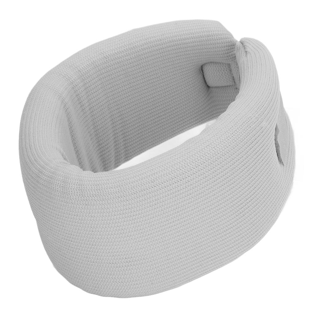 Neck Brace Grey Nylon High Elastic Sponge Chin Curvature Design Neck Support Pad for Home M