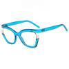 Pearl Decorative Cat Eye Reading Glasses Rainbow Gradient Candy Color Luxury Eyewear Frame High Quality Purple Vintage