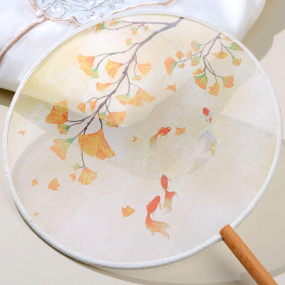 with Pendant Embroidery Fan Tassels Silk Fan Classical Chinese Style Round Fan  Home Decor