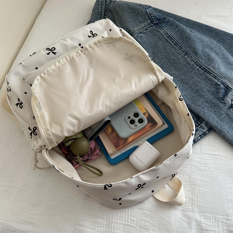 Schoolbag student schoolbag new large-capacity class schoolbag backpack bow travel campus wind backpack women's bag