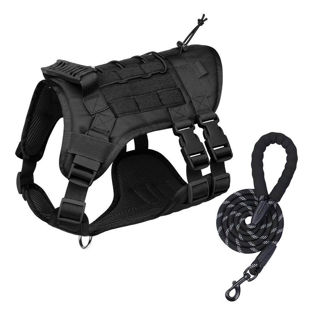 Multi-Functional Tactical Dog Harness & Leash for Large Dogs