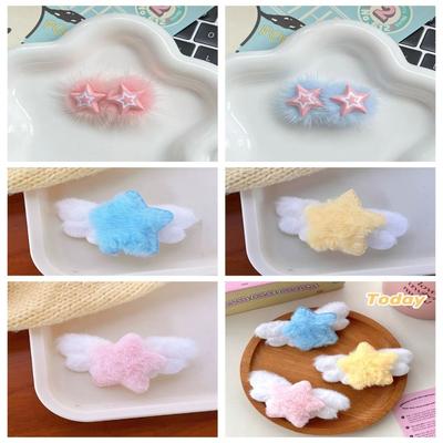 Ornament Plush Star Hair Clip Hair Accessories Sweet Fluffy Barrettes Cute Plush BB Hairpins  Party