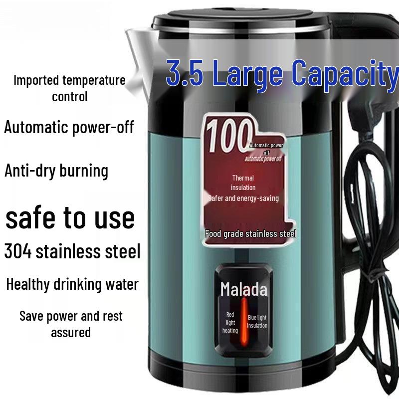 Durable 304 Stainless Steel Kettle with Quick-Boil, Large Capacity & Auto Power-Off
