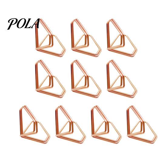 Office Memo Holder 10 Pcs Table Number Holders, Diamond Shape Photo Clips, Small Business Card Display Stands, Metal Place for Wedding Anniversary