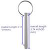 316 Stainless Steel Quick Release Pin – 6.3mm X 95mm Overall, 79mm Usable Length, Bimini Top Marine Hardware (0.25" X 3.74", Usable 3.11")