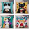 Bedroom Cute Funny Cartoon Coffee Cat Pillowcase Decoration Pet Animal Pillowcase Cushion Cover Sofa Home Car