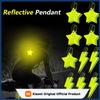 10pcs Safety Reflective Pendant Star Lightning Reflective Key Chain Suitable for School Bags Backpacks