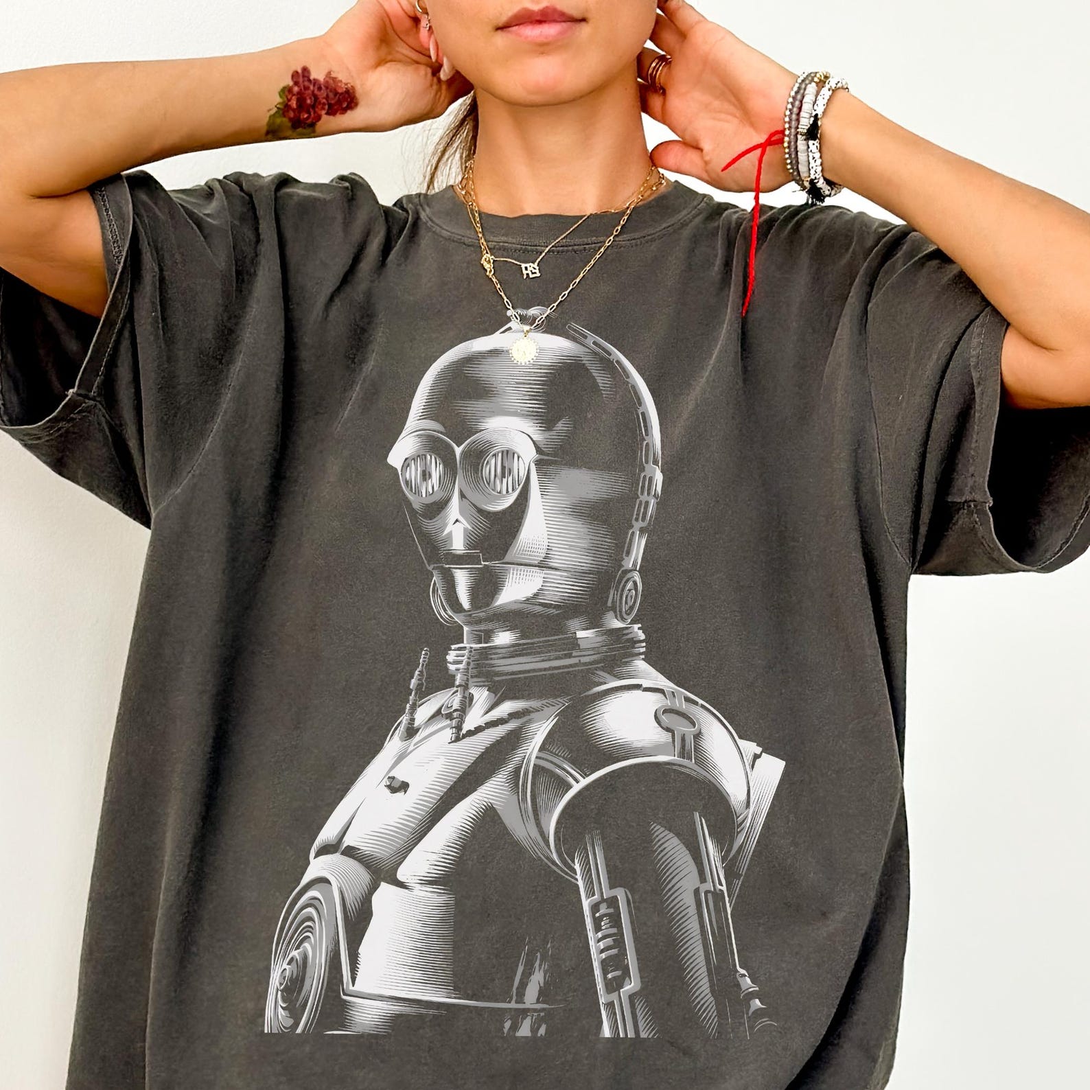 Vintage C-3PO Droid Shirt - Star Wars Droid Tshirt,Rebel Alliance Shirt,A New Hope Shirt M