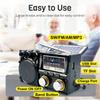 Radio Portátil FM AM SW Radio Solar Receptor de Radio Altavoz Bluetooth Tarjeta TF Unidad USB Reproductor de Música MP3 Batería Recargable