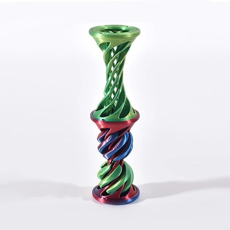 3D Printing Spiral Stress Relief Toys Funny Spiral Crossing Toys Three-dimensional Ejectable Toy Offi Desktop Decor Figurine