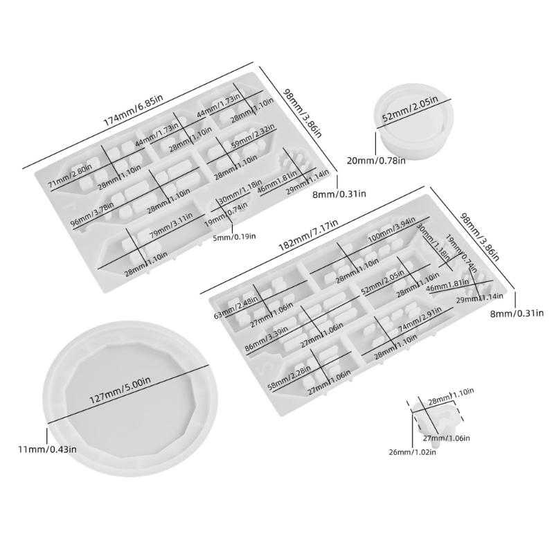 Moule en silicone en résine pour maison et bougeoirs - Fournitures d'artisanat multifonctions pour projets d'artisanat et de décoration