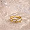 European & American Luxury Zircon Open Ring - Unique Design for Women