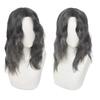 Cosplay Curly Cosplay Halloween Event Costume Wig 2 Bonus Items Heat-Resistant Wig, "Second Castle," Smoke-Colored, Medium-Long, Hair, Prop, +